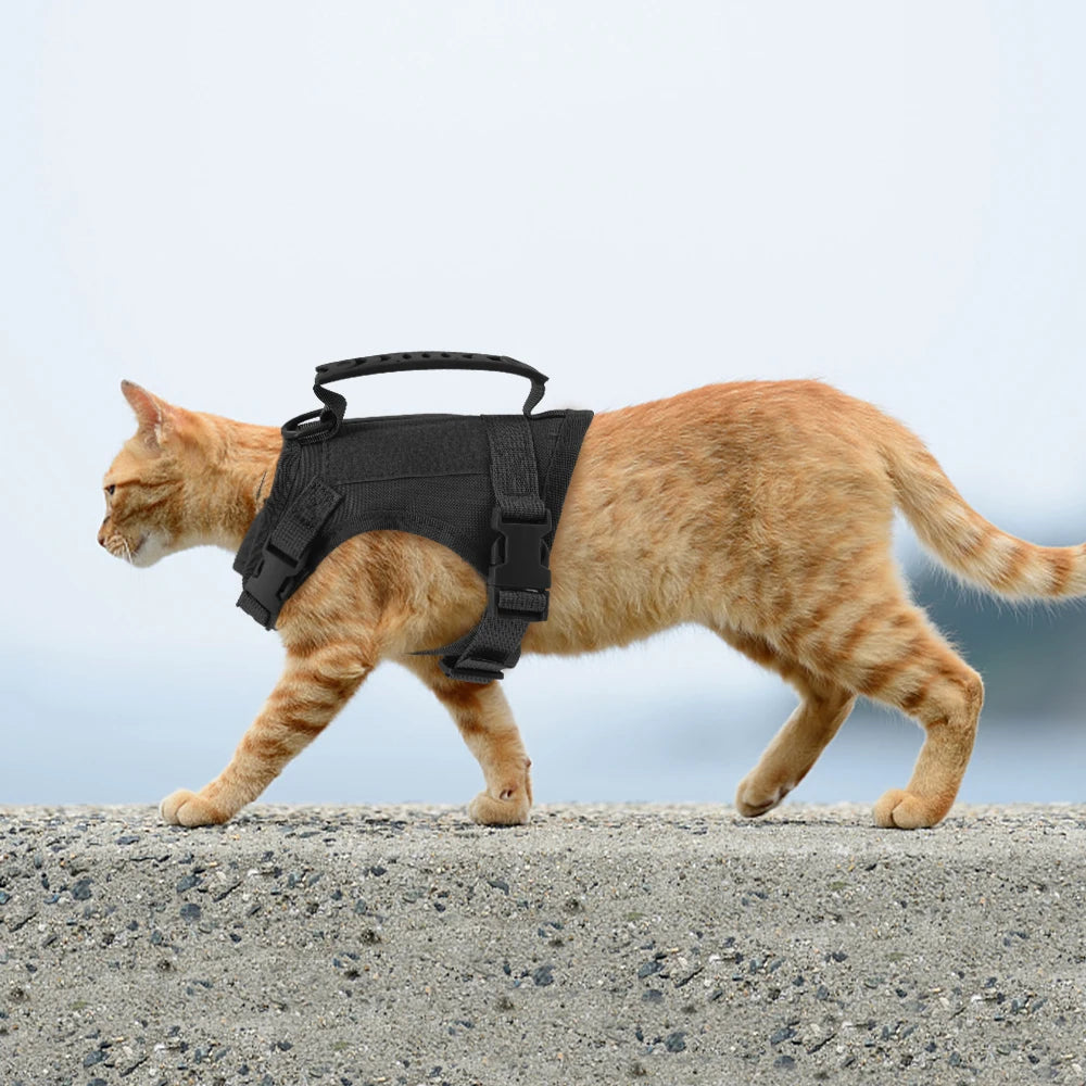 Tactical Puppy Harness with Leash – Adjustable Vest for Small Dogs & Cats