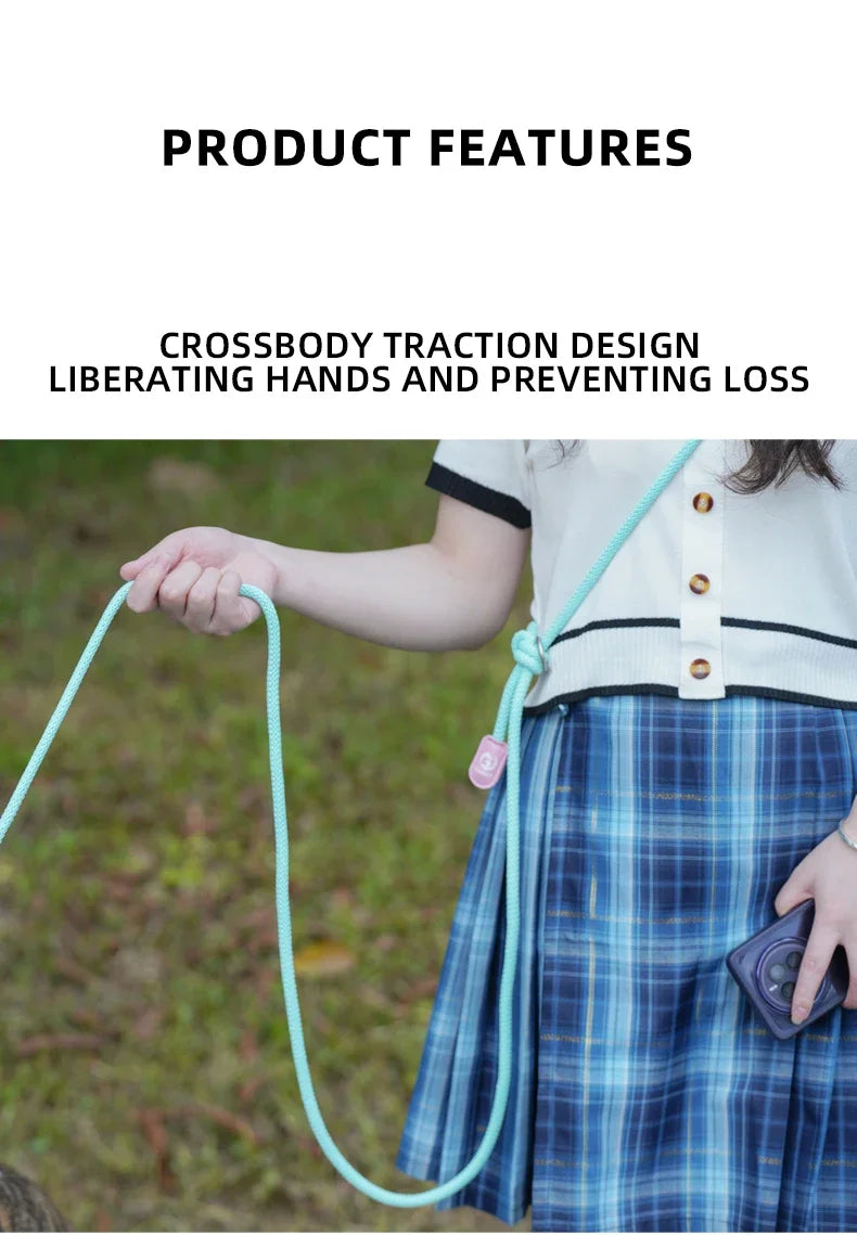 Hands-Free Dog Running Leash with Waist Belt and Adjustable Harness