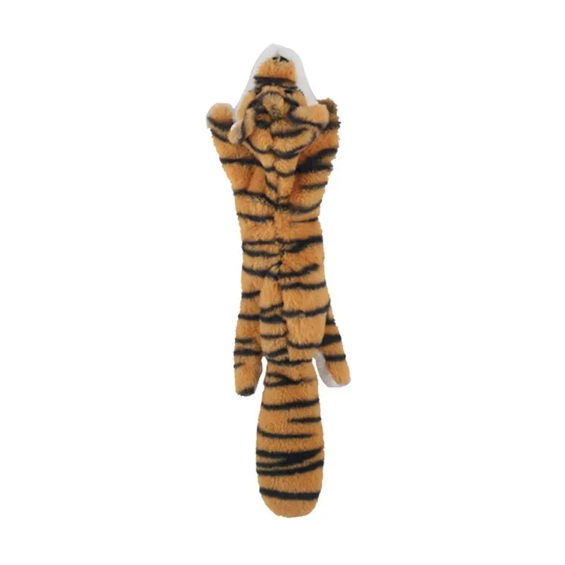 Stuffingless Plush Dog Toy – Durable Squeaky & Crinkle Chew Toy for Dogs (Simulated Animal Design)