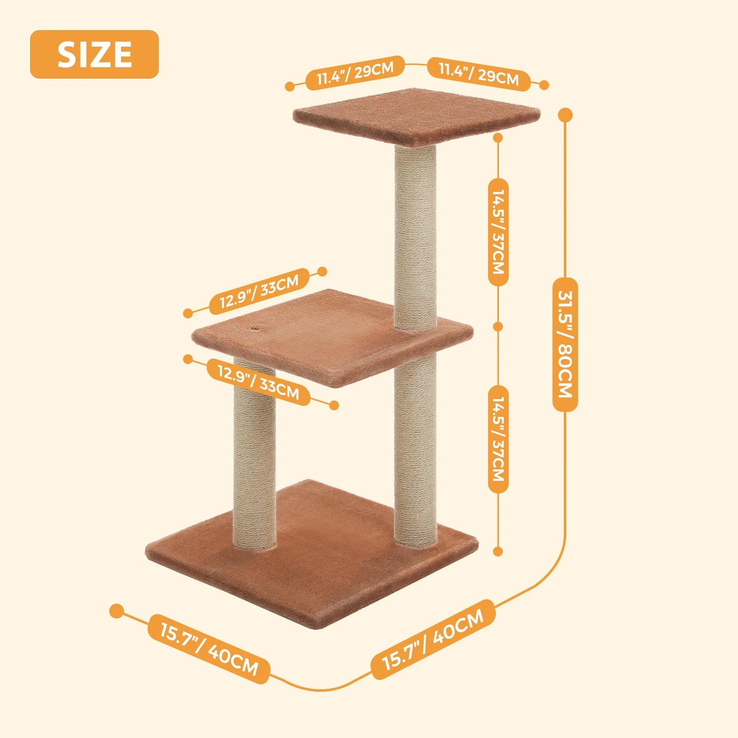 Cat Tree Tower for Indoor Cats – 2 Styles Cat Activity Center with Scratching Posts, Large Hammock & Removable Top Perch (Grey)