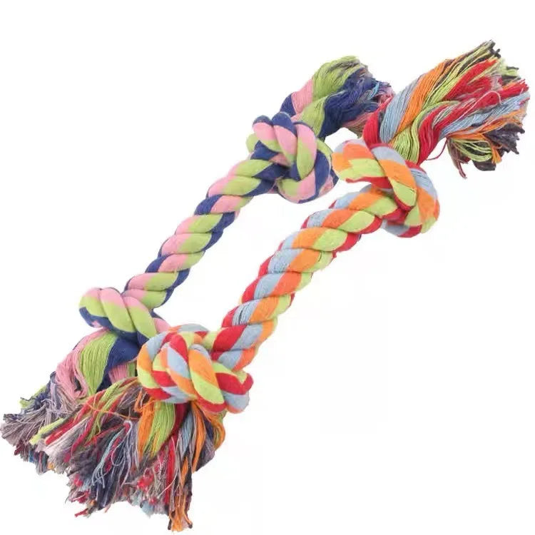 2-Piece Dog Chew Toys – Bite-Resistant Cotton Rope Knots for Small Dogs and Puppies