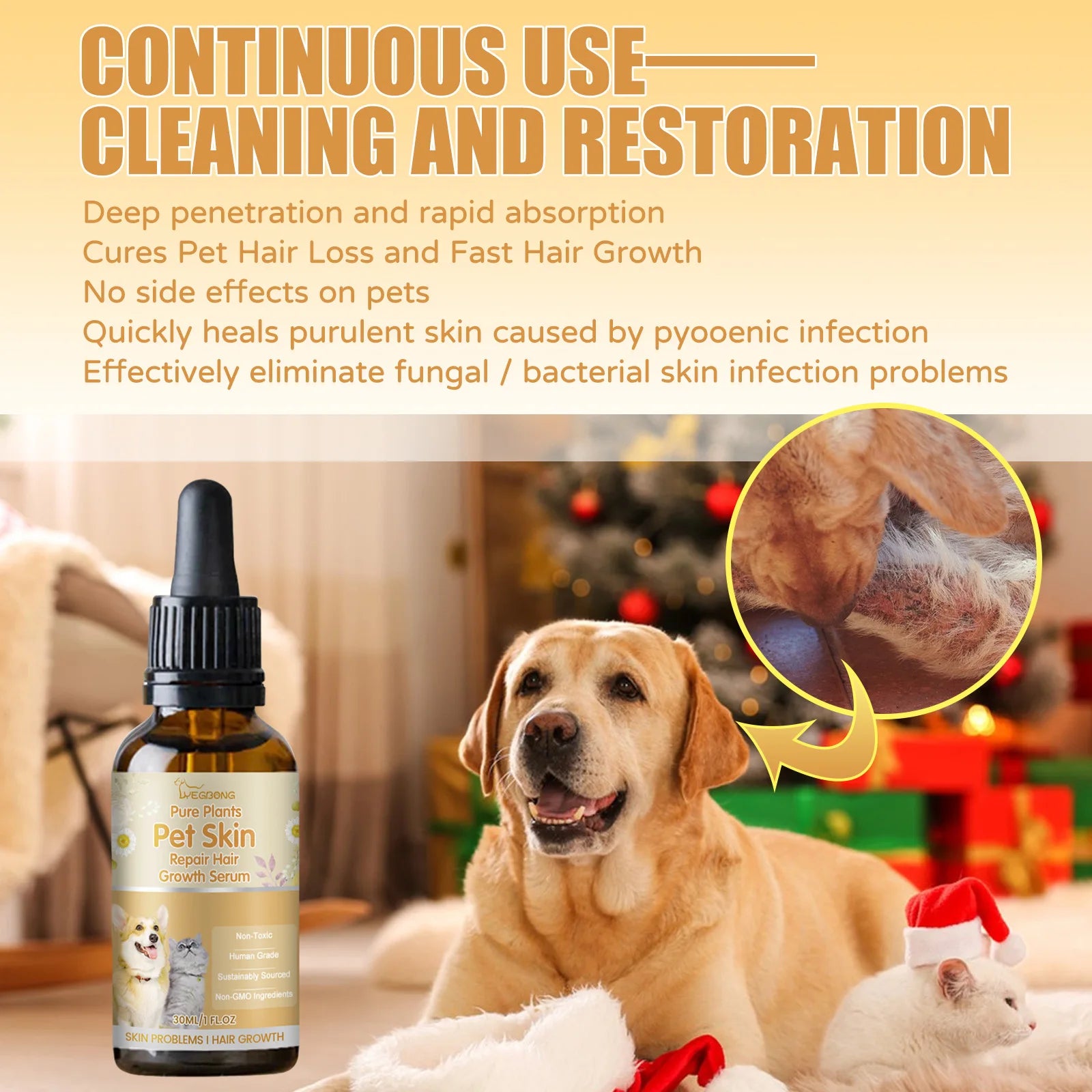Pet Moss Essence Anti-Itch & Anti-Parasite Spray – Soothing Skin Care for Dogs & Cats | Flea, Tick & Mite Relief Formula