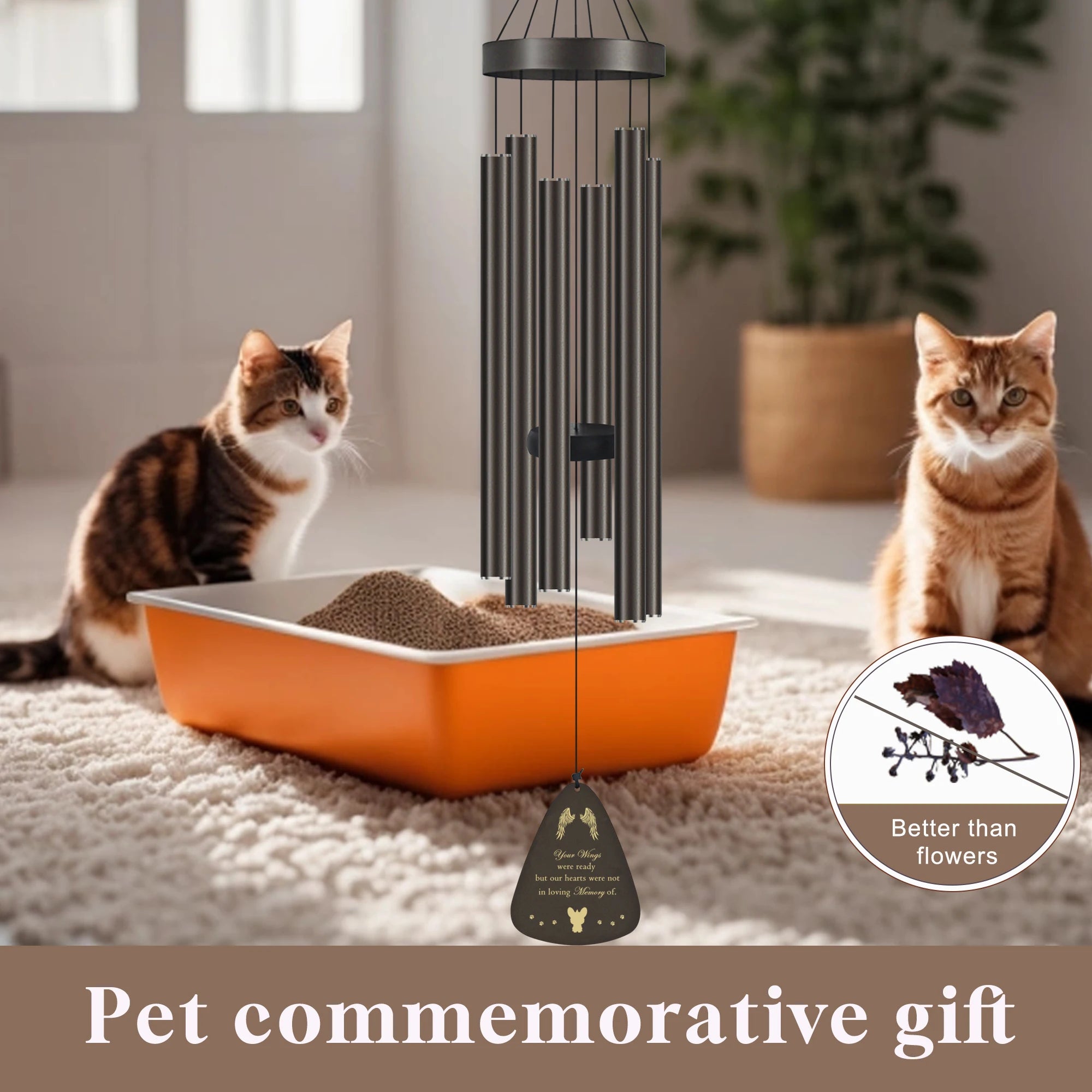 Dog Memorial Wind Chime – Pet Loss Sympathy Gift & Remembrance Keepsake for Dogs