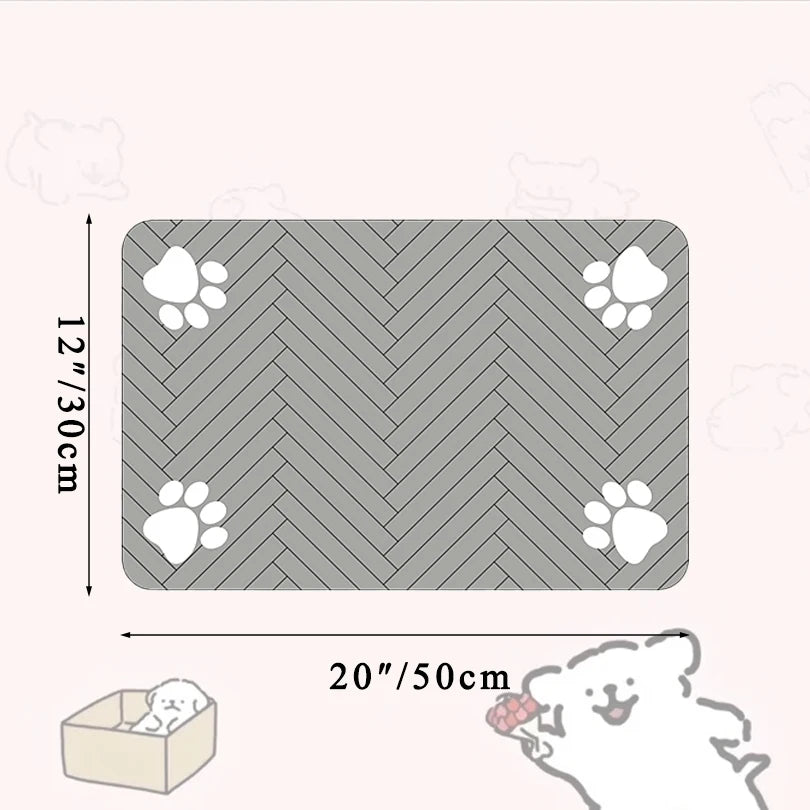 Pet Feeding Placemat – Waterproof, Quick-Dry Food & Water Bowl Mat for Dogs & Cats