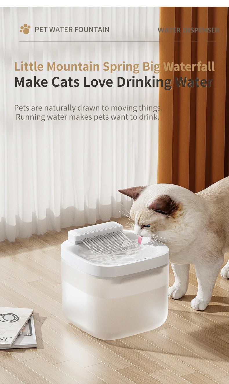 3L Automatic Cat Water Fountain – Large Capacity 101oz Pet Dog Water Dispenser with Circulating Filter & Quiet Pump