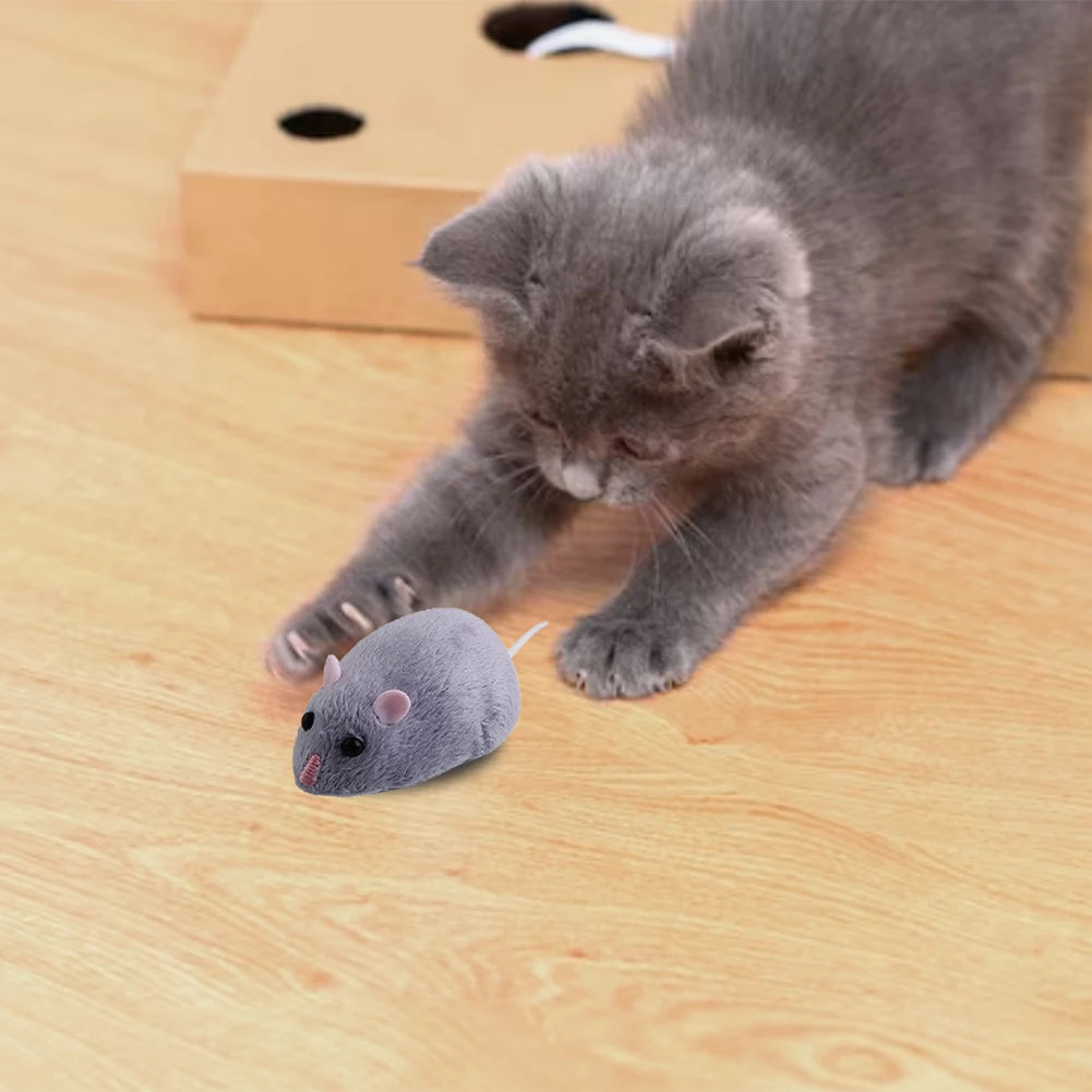 Electric RC Mouse Cat Toy – Remote Control Infrared Moving Rat Model, Interactive Novelty Pet Toy for Cats