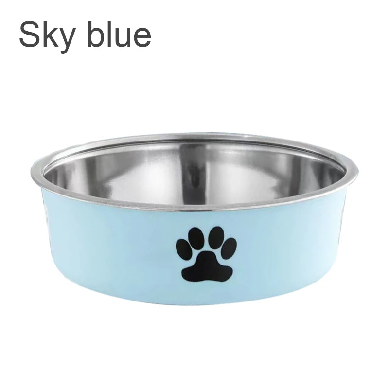 Non-Slip Stainless Steel Pet Bowl – Feeding & Water Dish for Small Dogs & Cats
