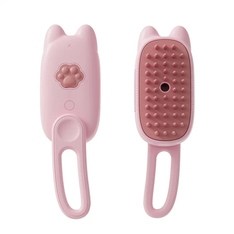 3-in-1 Pet Steam Brush – Electric Grooming Comb with Spray & Massage for Cats and Dogs