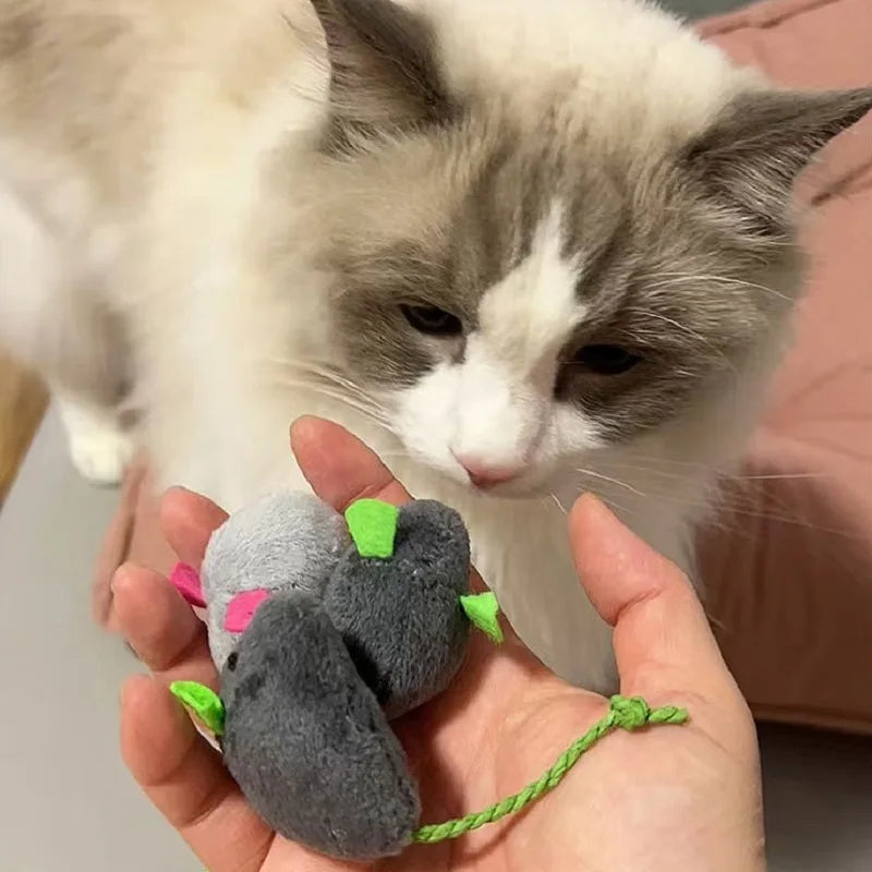 8-Pack Simulated Mouse Cat Toys – Interactive Catnip Toys for Indoor Cats and Kittens