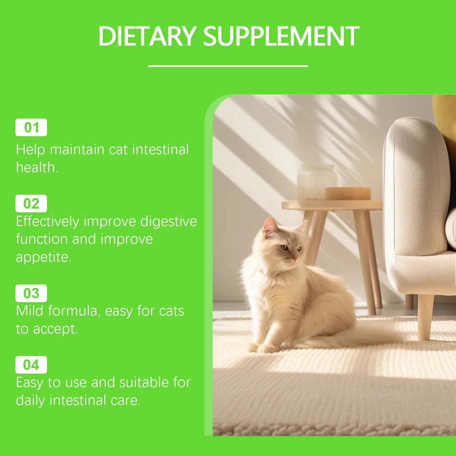 Yegbong Cat Probiotic Drops – Digestive & Immune Support Supplement | Enhances Vitality, Nutrient Absorption & Overall Health