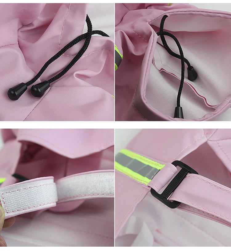 Waterproof Dog Raincoat – Hooded Reflective Cloak for Large Dogs