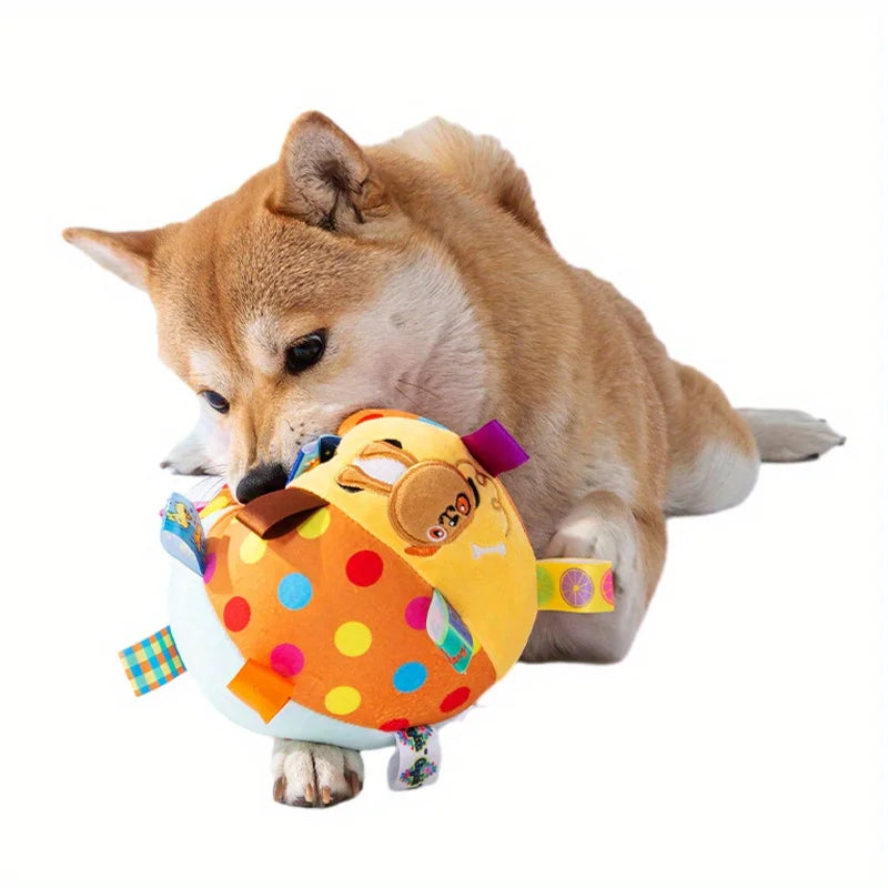 Interactive Ball Dog Toy – Aggressive Chewing, Training, Stress Relief, Bite-Resistant with Plush Handle