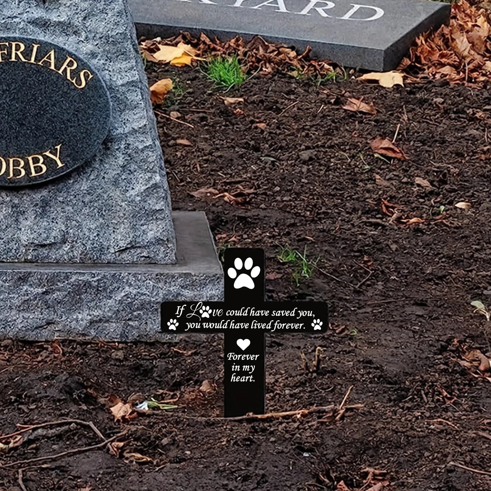 Outdoor Dog Memorial Plaque – Waterproof Acrylic Garden Stake Grave Marker for Pet Sympathy