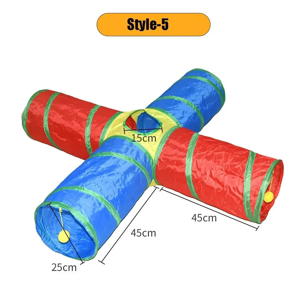 Collapsible Cat Play Tunnel – Foldable Tunnel for Hamsters, Gerbils, Rats & Small Pets