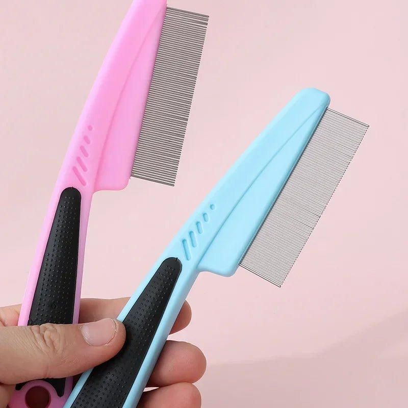 Stainless Steel Flea Comb – Close-Tooth Grooming Tool for Cats & Dogs