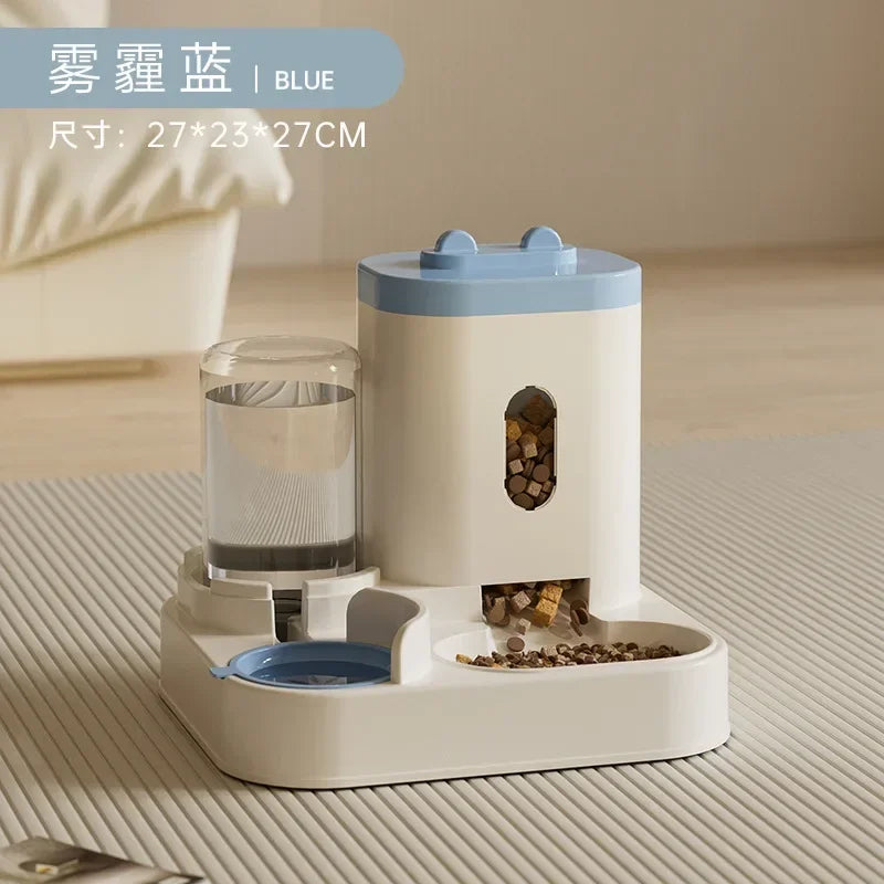 Automatic Pet Feeder & Water Fountain – Large Capacity Food Storage Dispenser for Dogs & Cats