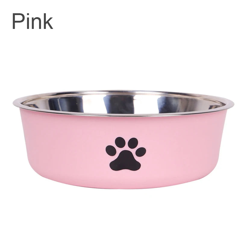 Non-Slip Stainless Steel Pet Bowl – Feeding & Water Dish for Small Dogs & Cats