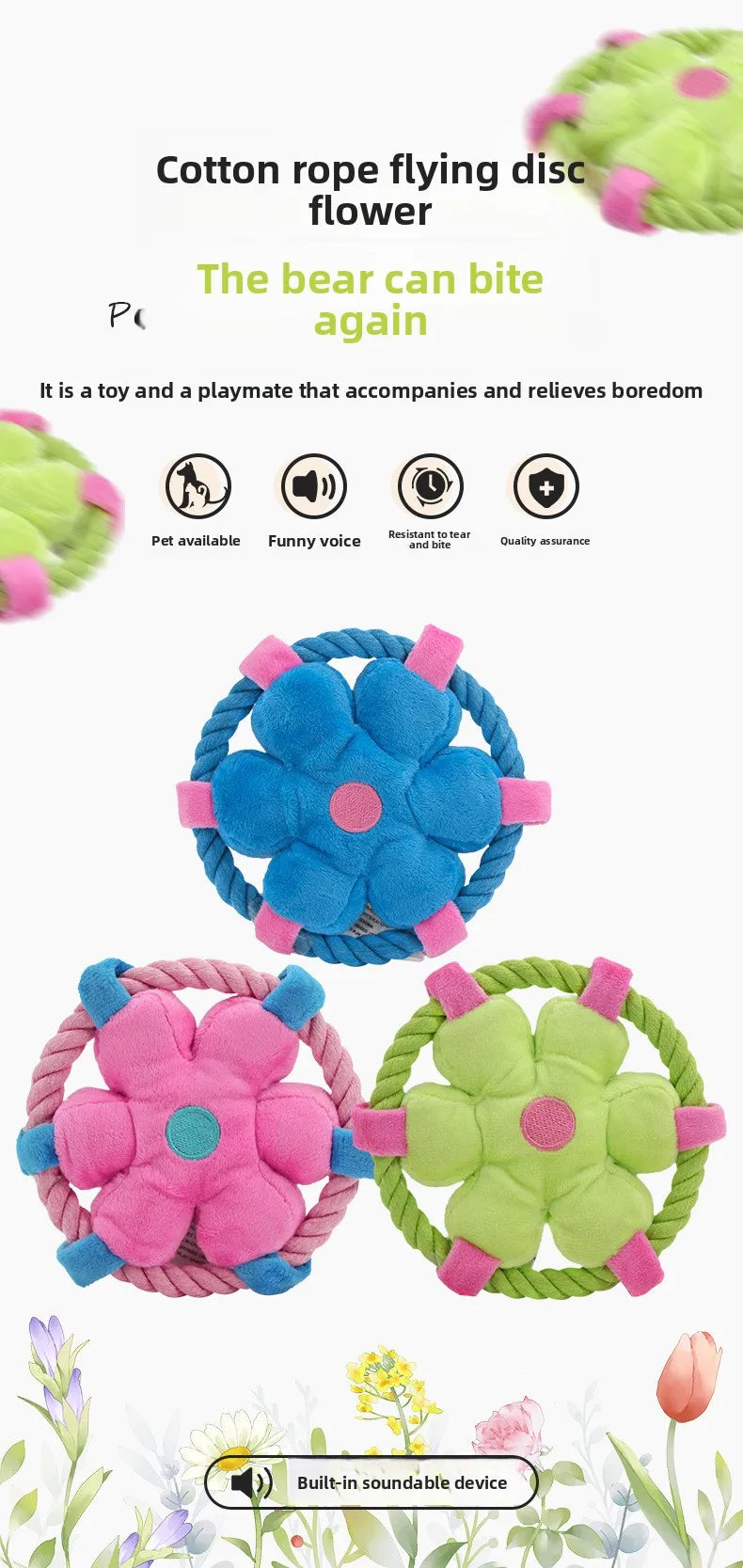 Cotton Rope Frisbee Dog Toy – Interactive Throwing & Chew Toy for Training, Teething & Dental Cleaning