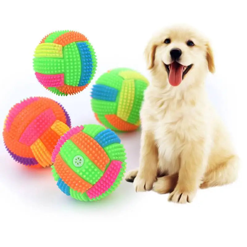 LED Glowing Dog Ball – Bouncy Chew Toy for Puppies, Small Dogs & Cats