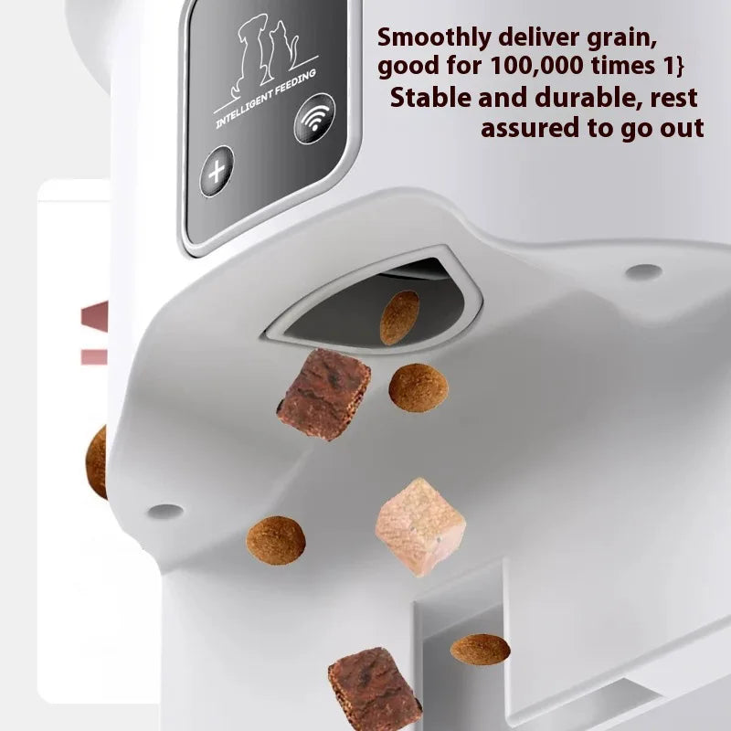Automatic Cat Feeder – Smart WiFi Pet Food Dispenser with Remote Control, Portion Scheduling for Cats & Dogs