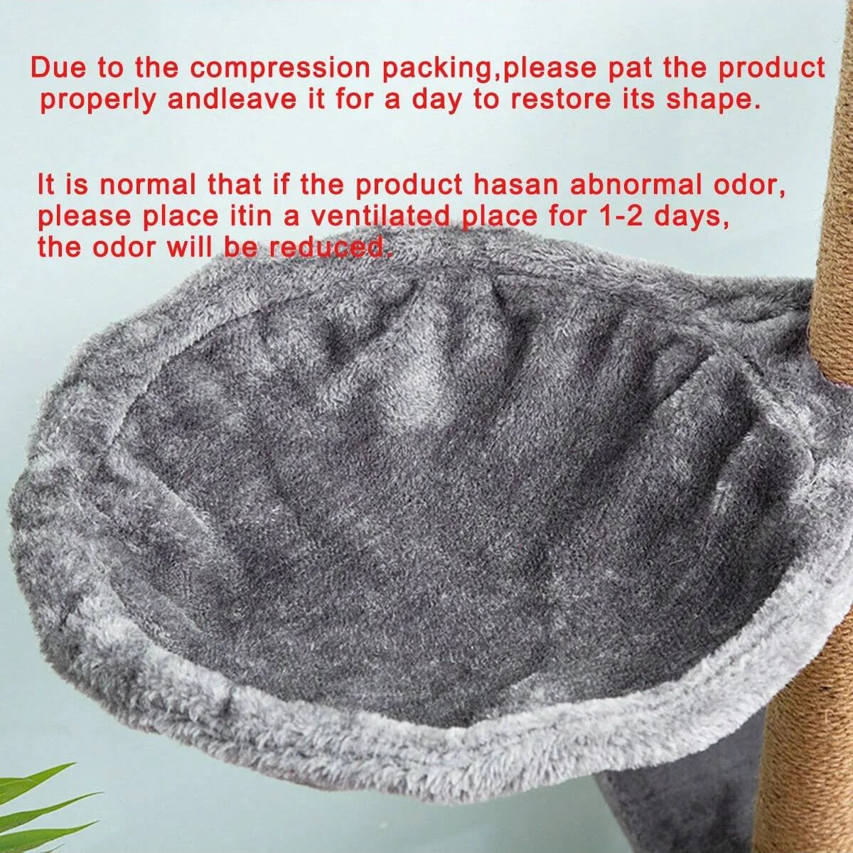 Plush Cat Spoon Nest – Cat Hammock Accessory for Cat Trees & Climbing Frames