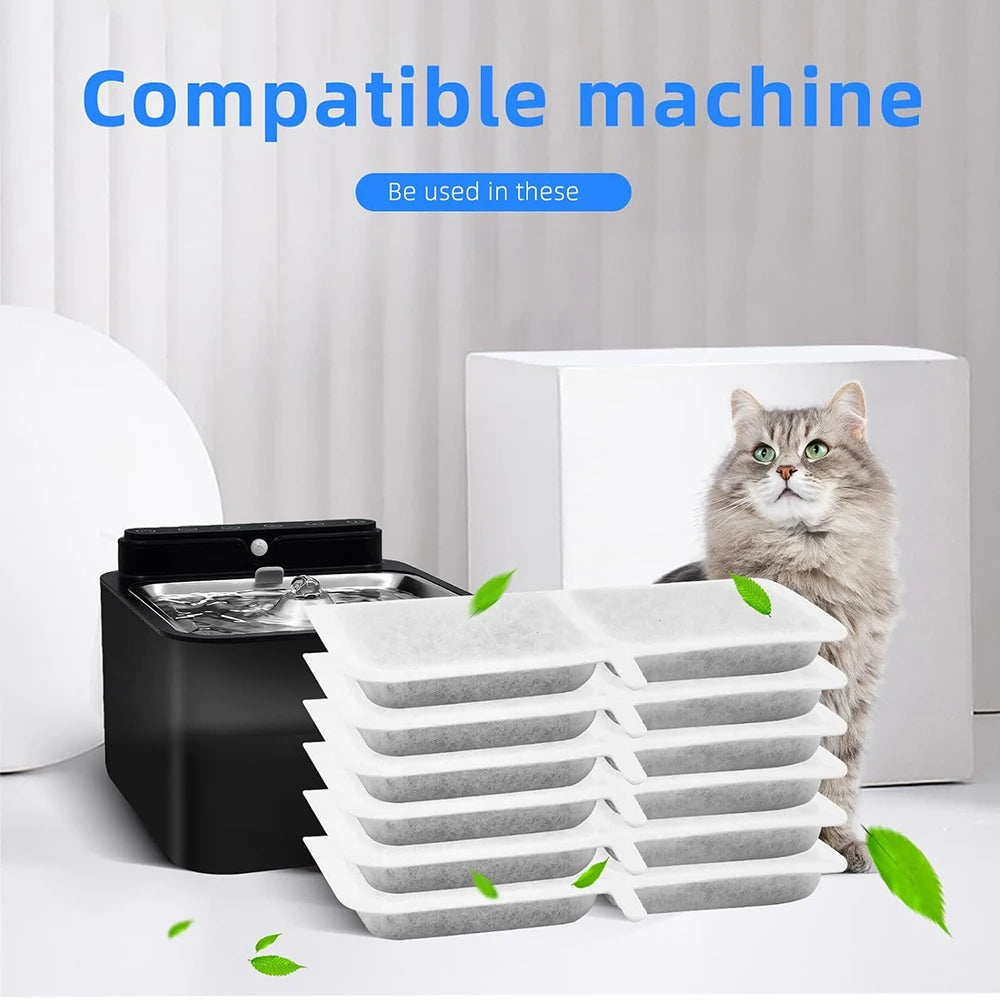 Cat Water Fountain Activated Carbon Replacement Filters – Coconut Shell Carbon & Resin Pet Water Dispenser Filter Elements