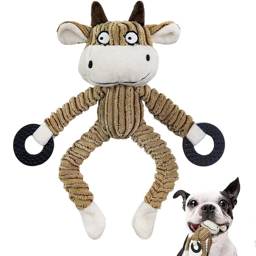 Squeaky Monkey Plush Puppy Toy – Chew Toy for Teething, Training & Interactive Play for Small Dogs
