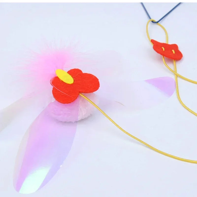 Hanging Simulation Mouse Cat Toy – Retractable Door Teaser with Scratch Rope