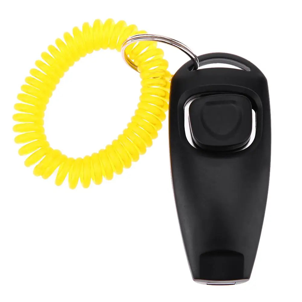 Pet Training Clicker & Whistle Combo – Sound-Based Training Aid with Key Ring for Dogs and Cats