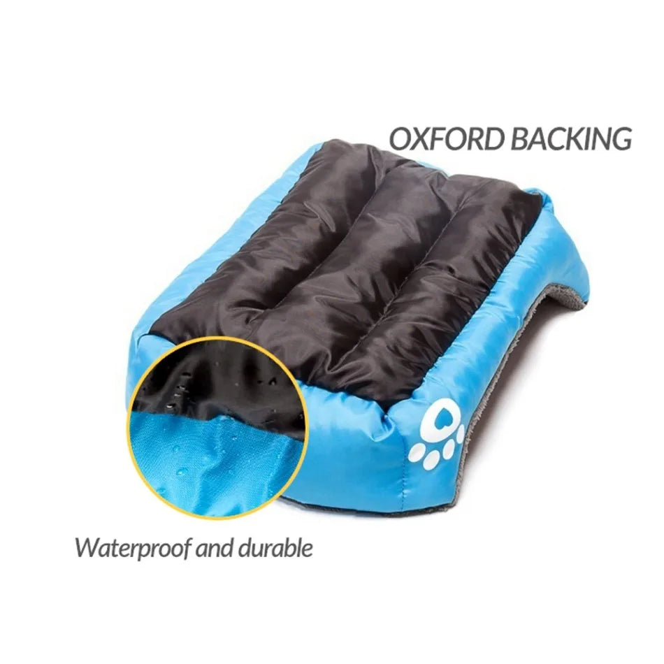 4 Styles Plush Pet Sofa Bed – Removable Washable Cover & Waterproof Upholstery for Dogs & Cats (All Seasons)
