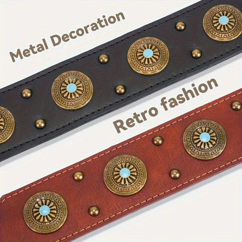 CP640 Heavy Duty Leather Dog Collar – Handcrafted Luxury Pet Collar with Adjustable Buckle