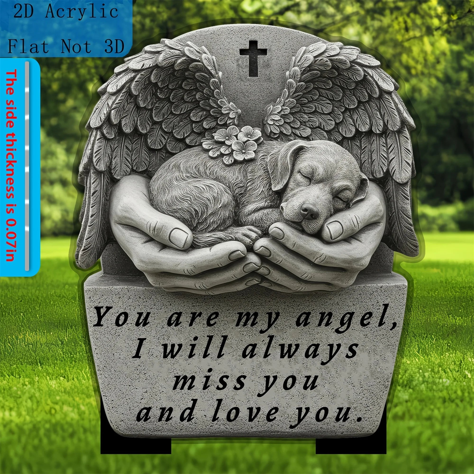 Personalized Pet Memorial Stone – Engraved Garden Marker & Outdoor Graveyard Tribute Sign
