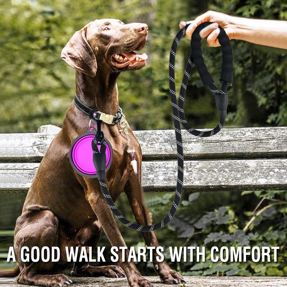 Strong Reflective Dog Leash – Heavy-Duty Pet Leash for Small, Medium & Large Dogs