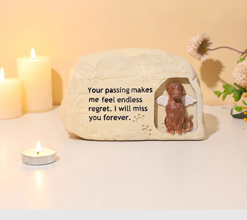 Resin Pet Urn – Sealed Moisture-Proof Memorial Box for Dog & Cat Hair, Ashes, or Keepsakes