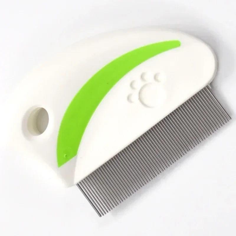 1Pc Multipurpose Flea Comb for Cats & Dogs – Portable Anti-Lice Pet Hair Brush with Stainless Steel Teeth