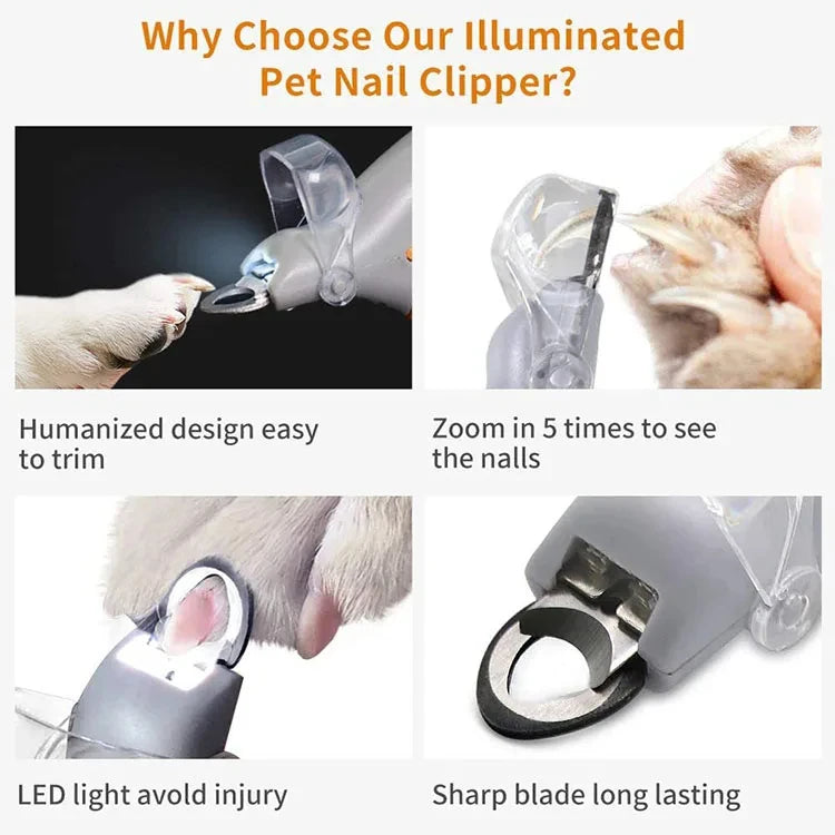 LED Pet Nail Clipper – Professional Nail Trimmer for Cats & Dogs