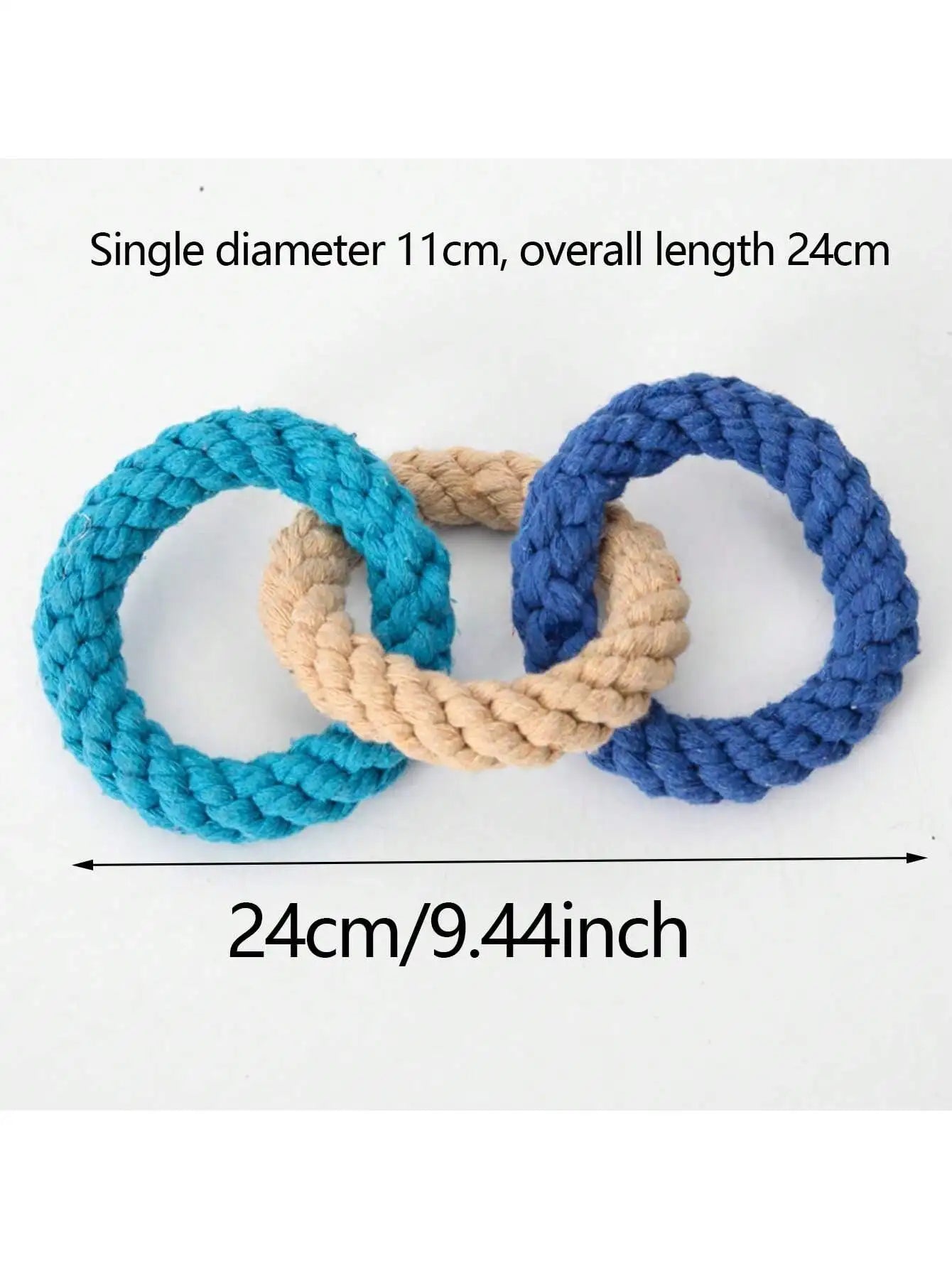Large Tough Rope Chew Toy – Heavy-Duty Dental Toy for Medium & Large Dogs