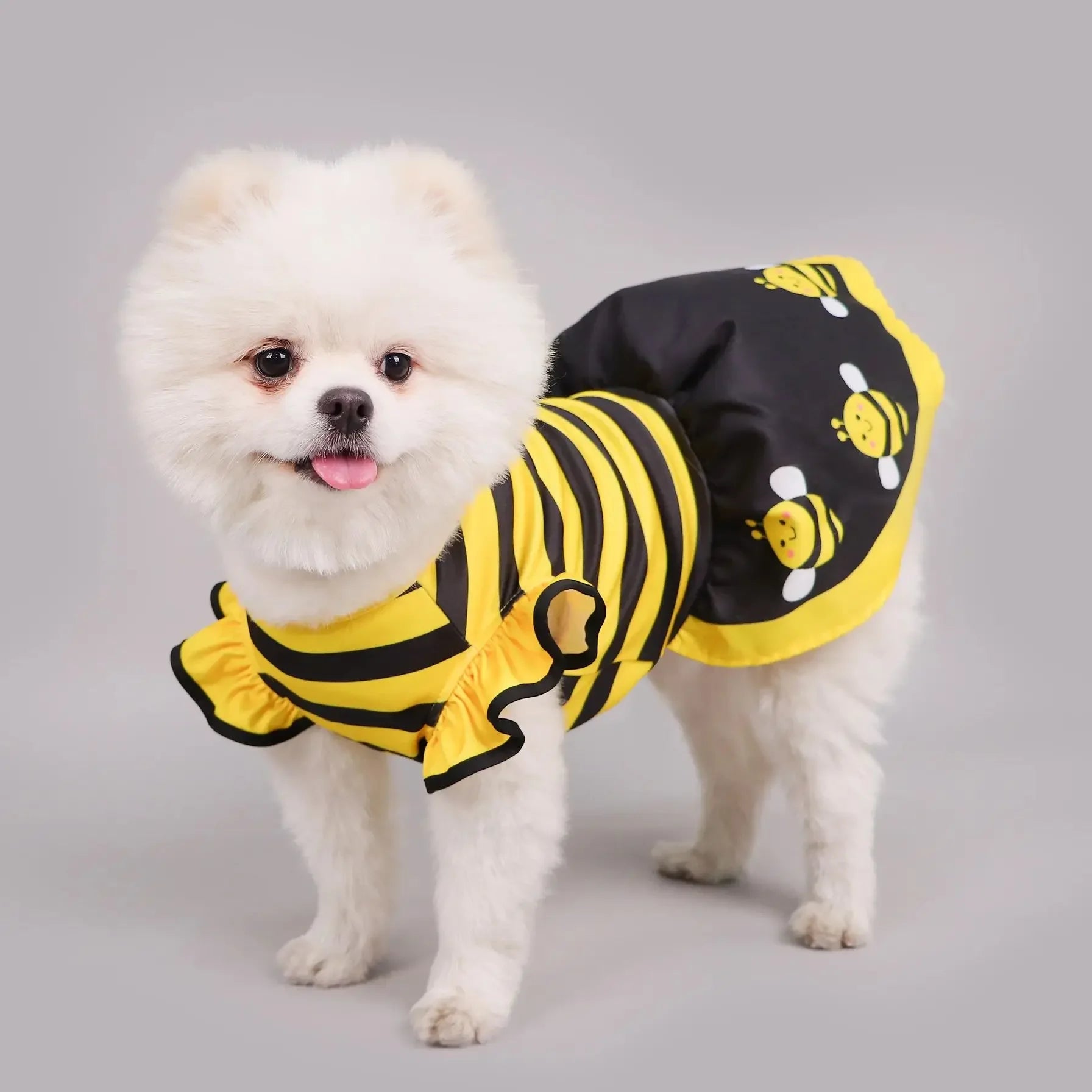 Dog Bee Costume – Cute Bumble Bee Dress for Dogs, Cats & Puppies, Halloween & Party Pet Outfit