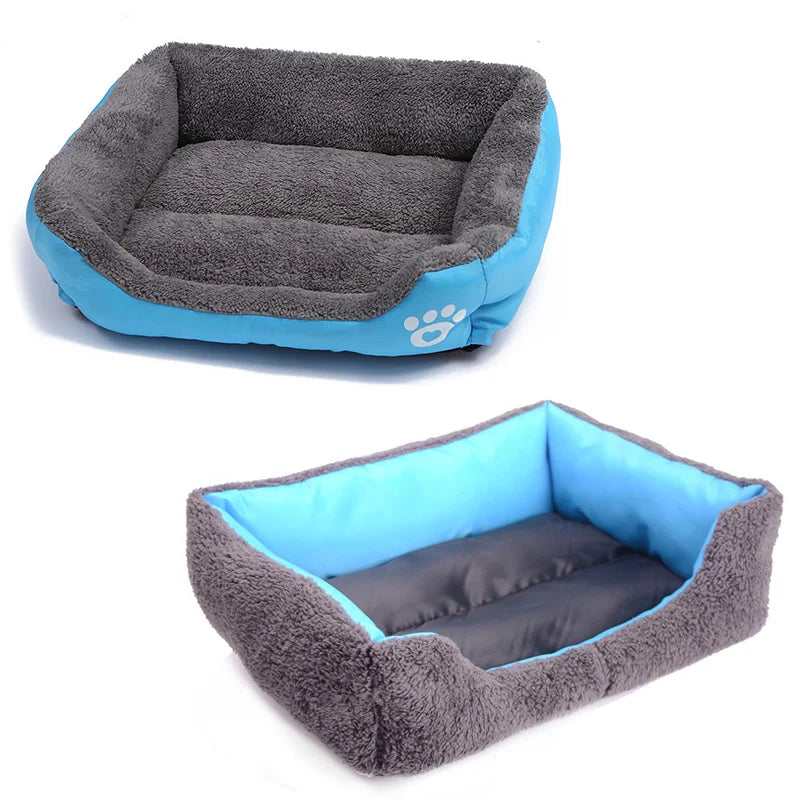 4 Styles Plush Pet Sofa Bed – Removable Washable Cover & Waterproof Upholstery for Dogs & Cats (All Seasons)