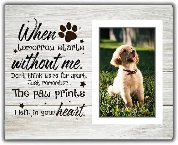 Dog Memorial Picture Frame – 4x6 Pet Loss Sympathy Photo Frame, Pet Memory Frame for Dogs & Cats, Remembrance Keepsake Gift