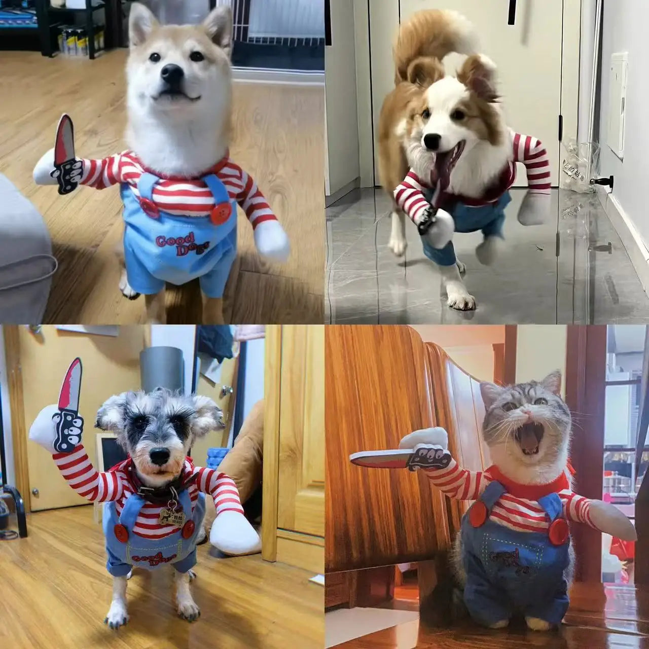 Christmas Pet Costume – Funny Holiday Cosplay Outfit for Dogs & Cats