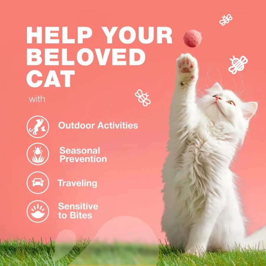 Daily Flea & Tick Treatment Chews for Cats – Soft Oral Treats for All Breeds