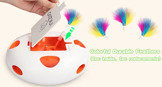 INKZOO Interactive Cat Toy – Smart Whack-A-Mole Kitten Toy with 7 Holes, Automatic Mouse Game for Indoor Cats