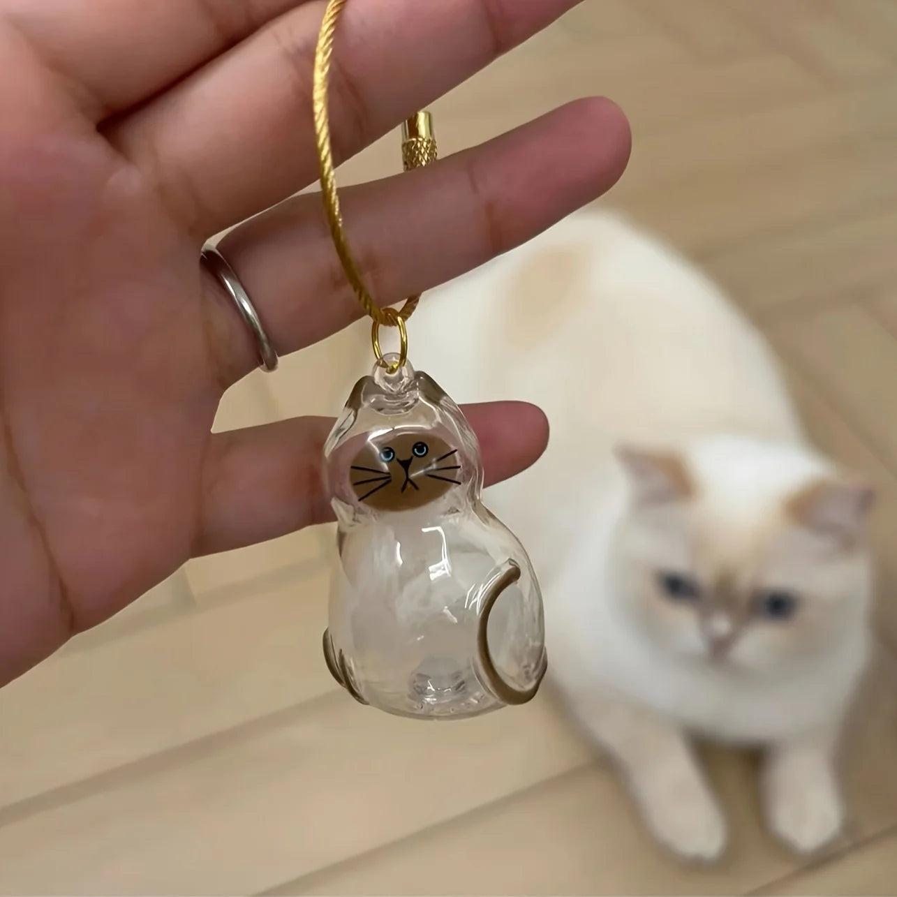 Pet Hair Memorial Keepsake Bottle Keychain – Cat & Dog Hair Memory Jar Urn for Pet Lovers