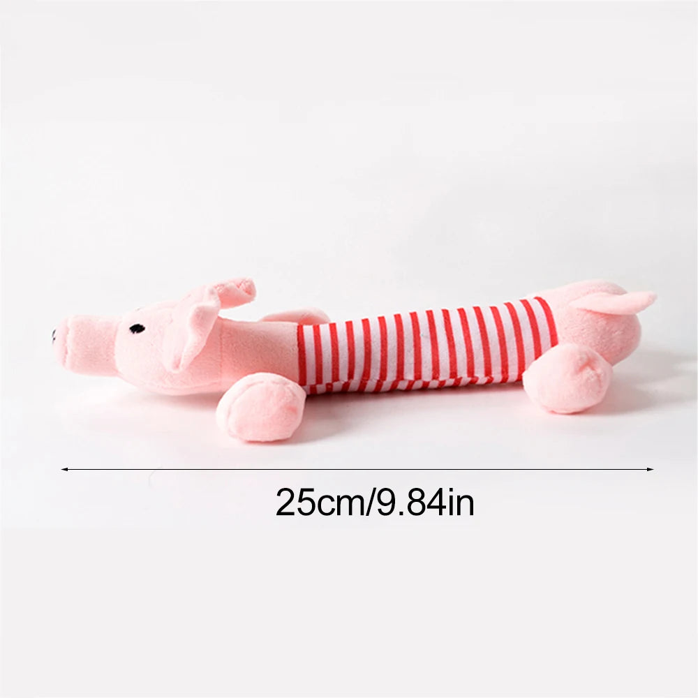 Stuffingless Plush Dog Toy – Durable Squeaky & Crinkle Chew Toy for Dogs (Simulated Animal Design)