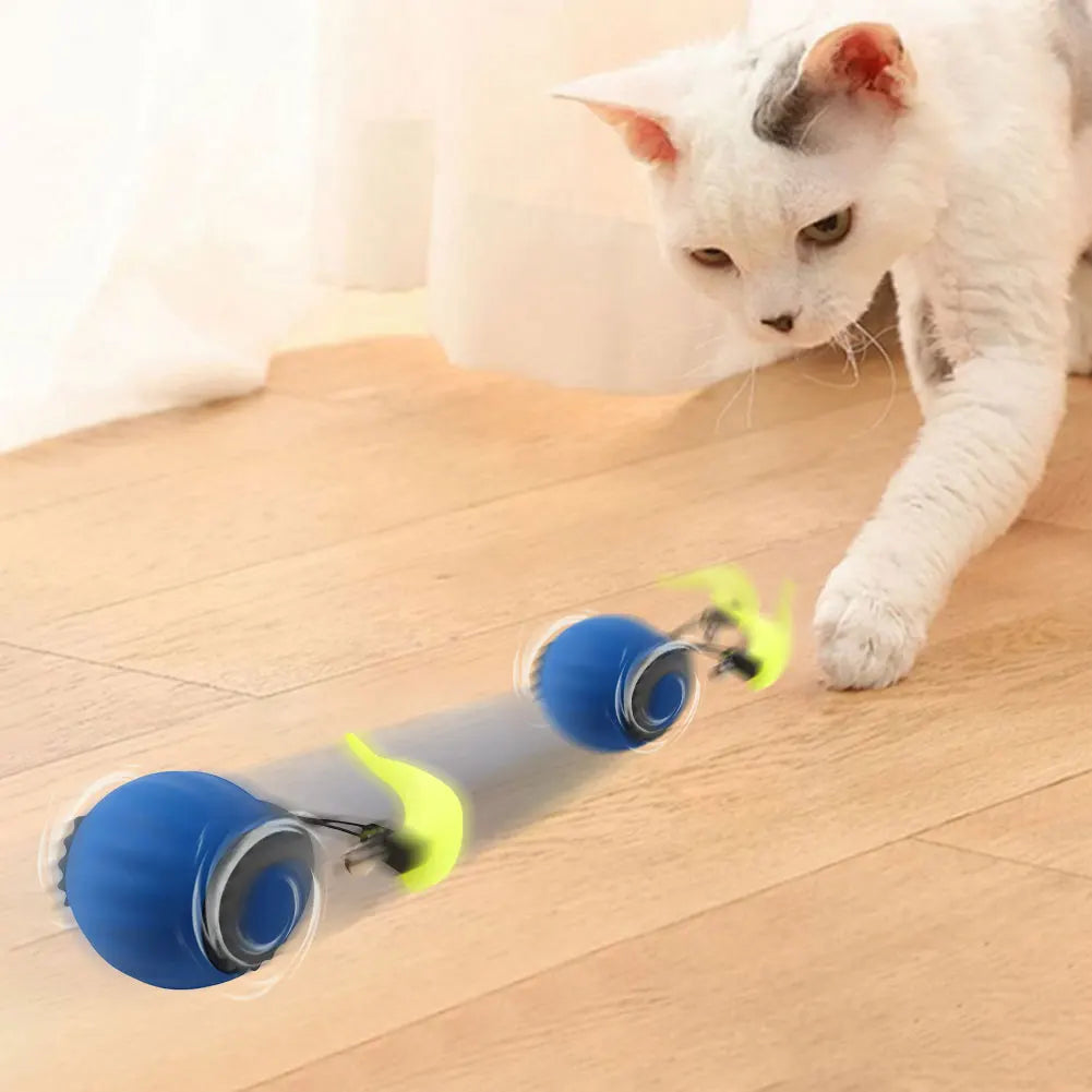 Interactive Cat Toy Ball – USB Rechargeable Automatic Rolling Self-Rotating Ball, Anti-Depression Toy for Indoor Cats