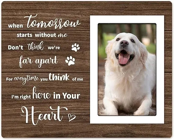 Dog Memorial Picture Frame – 4x6 Pet Sympathy Gift for Dog Loss, Bereavement Remembrance Keepsake