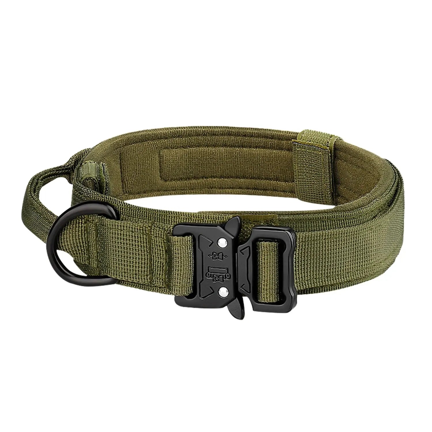 Outdoor Tactical Dog Collar – Heavy-Duty Nylon Training Collar with Metal Buckle for Medium & Large Dogs