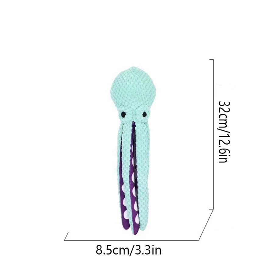 Plush Octopus Dog Toy – Interactive Squeaky Companion Toy for Small & Large Dogs, Anti-Demolition Chew & Boredom Relief
