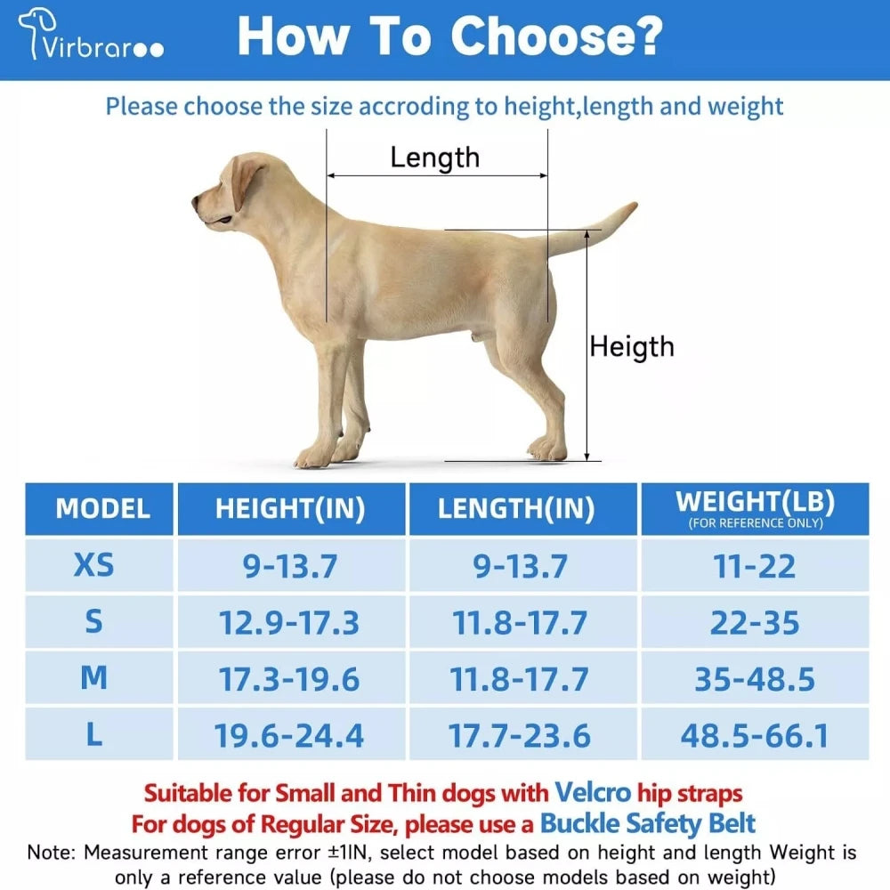 Adjustable Dog Wheelchair for Back Legs – Large Size with All-Terrain Wheels